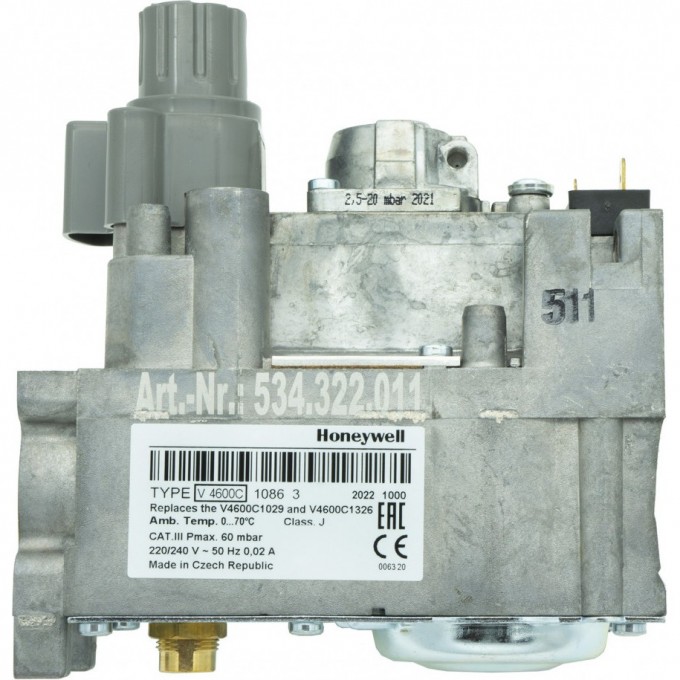 Газовый клапан V4600C 1086 HONEYWELL HL-0618 Газовый клапан V4600C 1086 HONEYWELL HL-0618