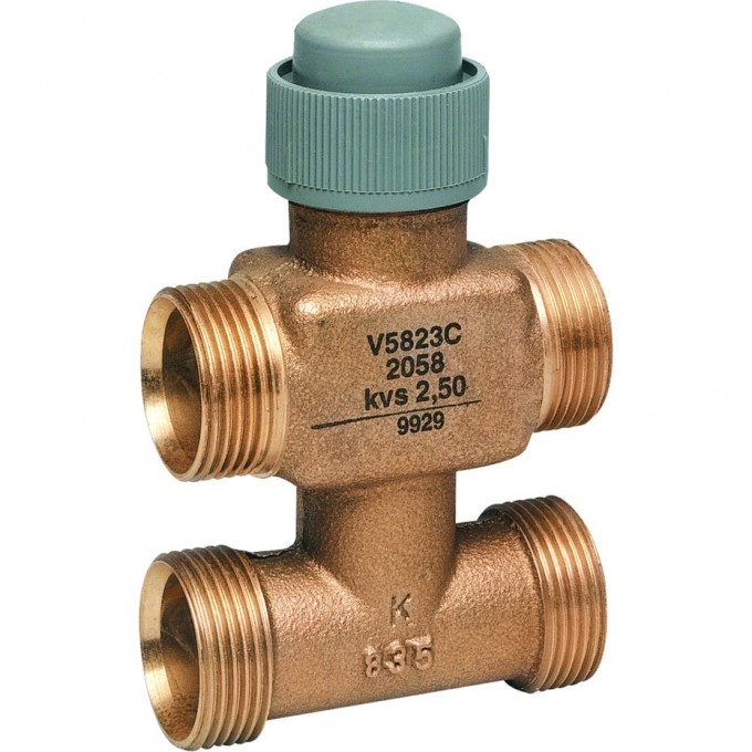 Клапан 3-x ходовой HONEYWELL , PN16, 2...120С, коническая резьба, б/п, DN=15, Kvs=0.25 V5823C2009 Клапан 3-x ходовой HONEYWELL , PN16, 2...120С, коническая резьба, б/п, DN=15, Kvs=0.25 V5823C2009