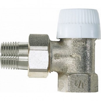 Вентиль для радиатора HONEYWELL HOME V2000EUB15 1/2 угловой, под термоголовку, никелированная бронза, конус, Kvs 1.9 Вентиль для радиатора HONEYWELL HOME V2000EUB15 1/2 угловой, под термоголовку, никелированная бронза, конус, Kvs 1.9