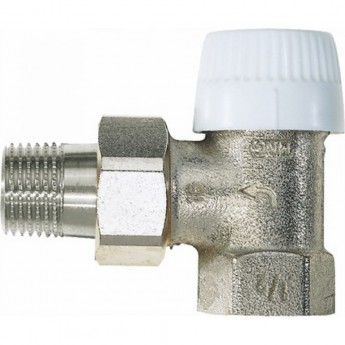 Вентиль для радиатора HONEYWELL HOME V2000EUB20 3/4 угловой, под термоголовку, никелированная бронза, конус, Kvs 2.0 Вентиль для радиатора HONEYWELL HOME V2000EUB20 3/4 угловой, под термоголовку, никелированная бронза, конус, Kvs 2.0